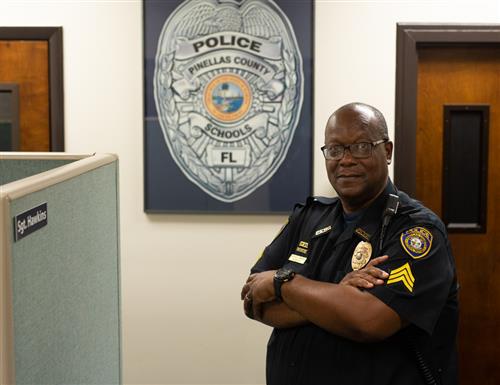 Sgt Michael Hawkins in his office